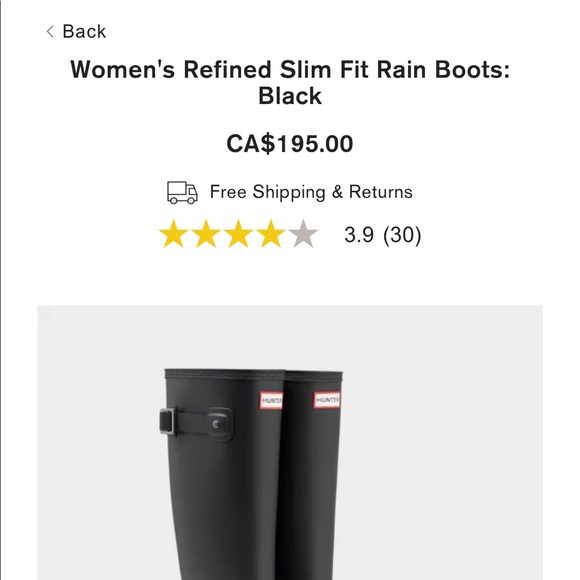 Hunter Refined slim fit rain boots (like new) - Picture 2 of 8